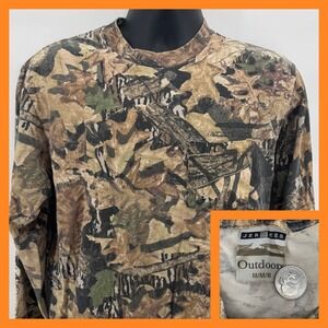 Jerzees Outdoors Camouflage Long Sleeve Hunting Fishing Graphic‎ T-Shirt